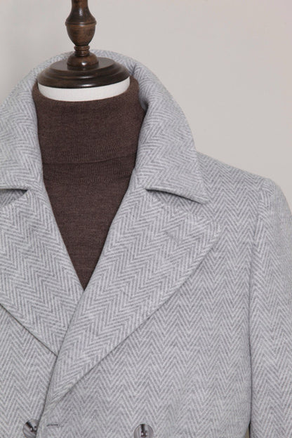 CAPPOTTO TWEED GRIGIO CHIARO