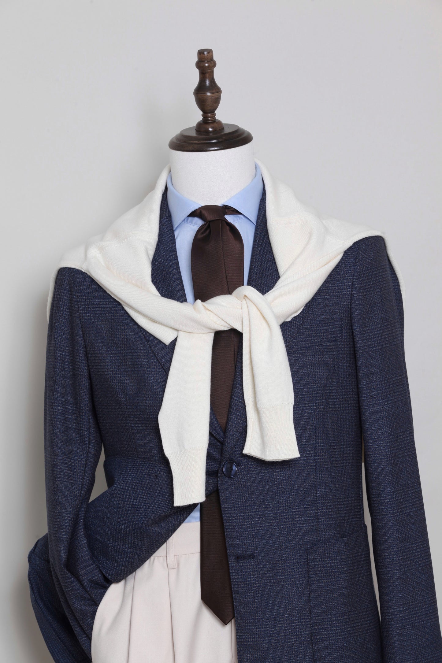 GIACCA BLU QUADRETTATA