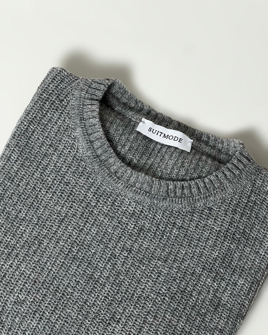 MAGLIONE A MAGLIA INGLESE GRIGIO