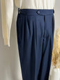 PANTALONI A VITA ALTA BLU SCURO
