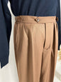 PANTALONI A VITA ALTA TABACCO