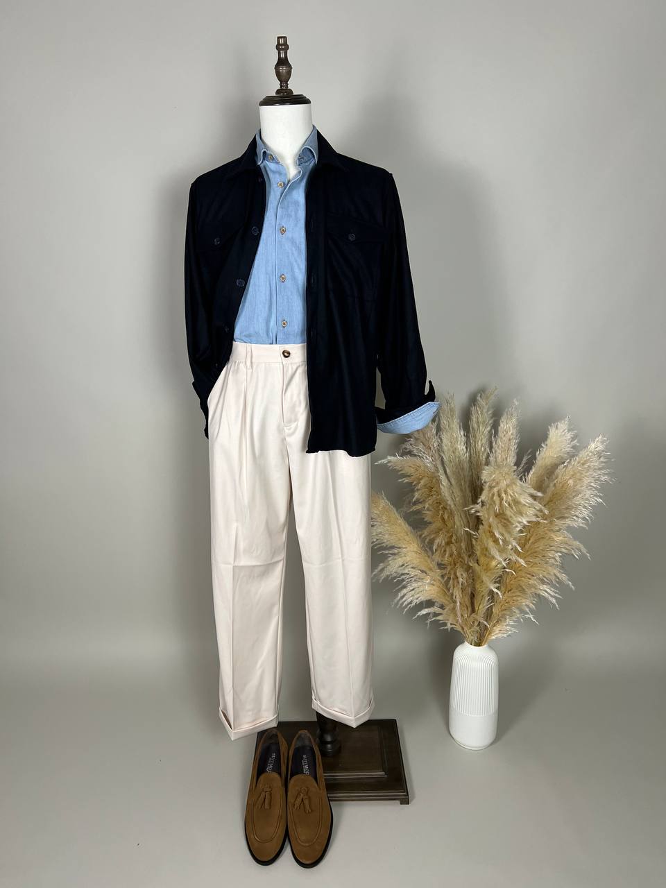 GIACCA CAMICIA BLU NAVY