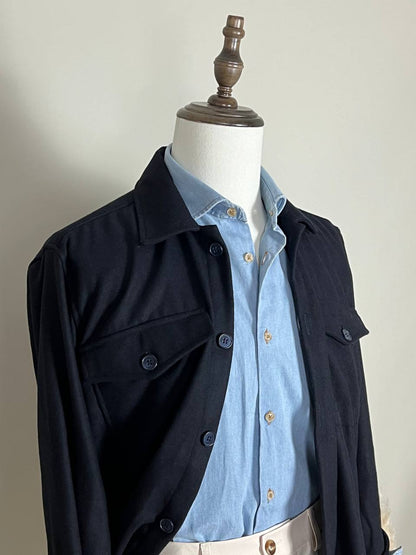 GIACCA CAMICIA BLU NAVY