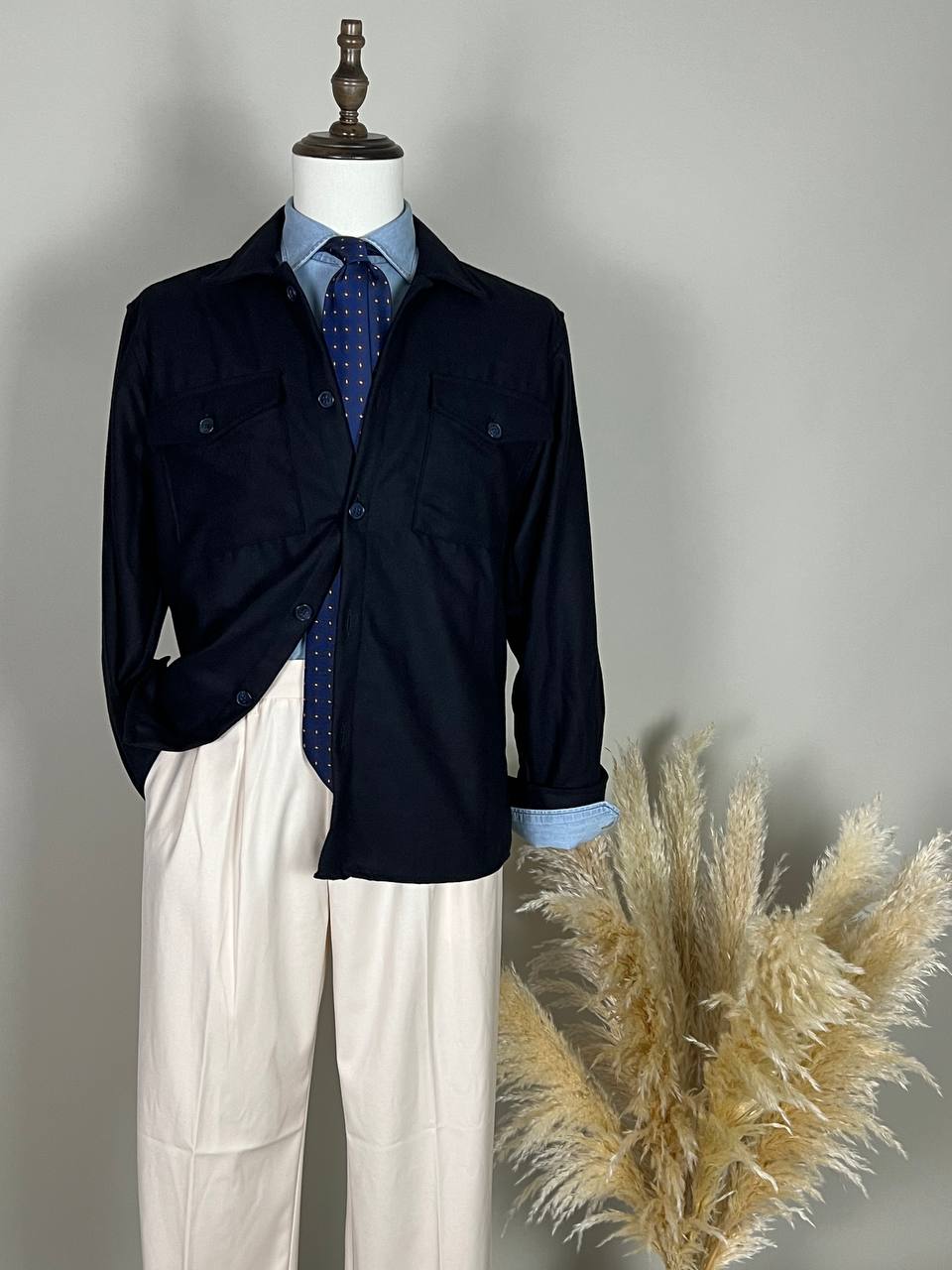 GIACCA CAMICIA BLU NAVY