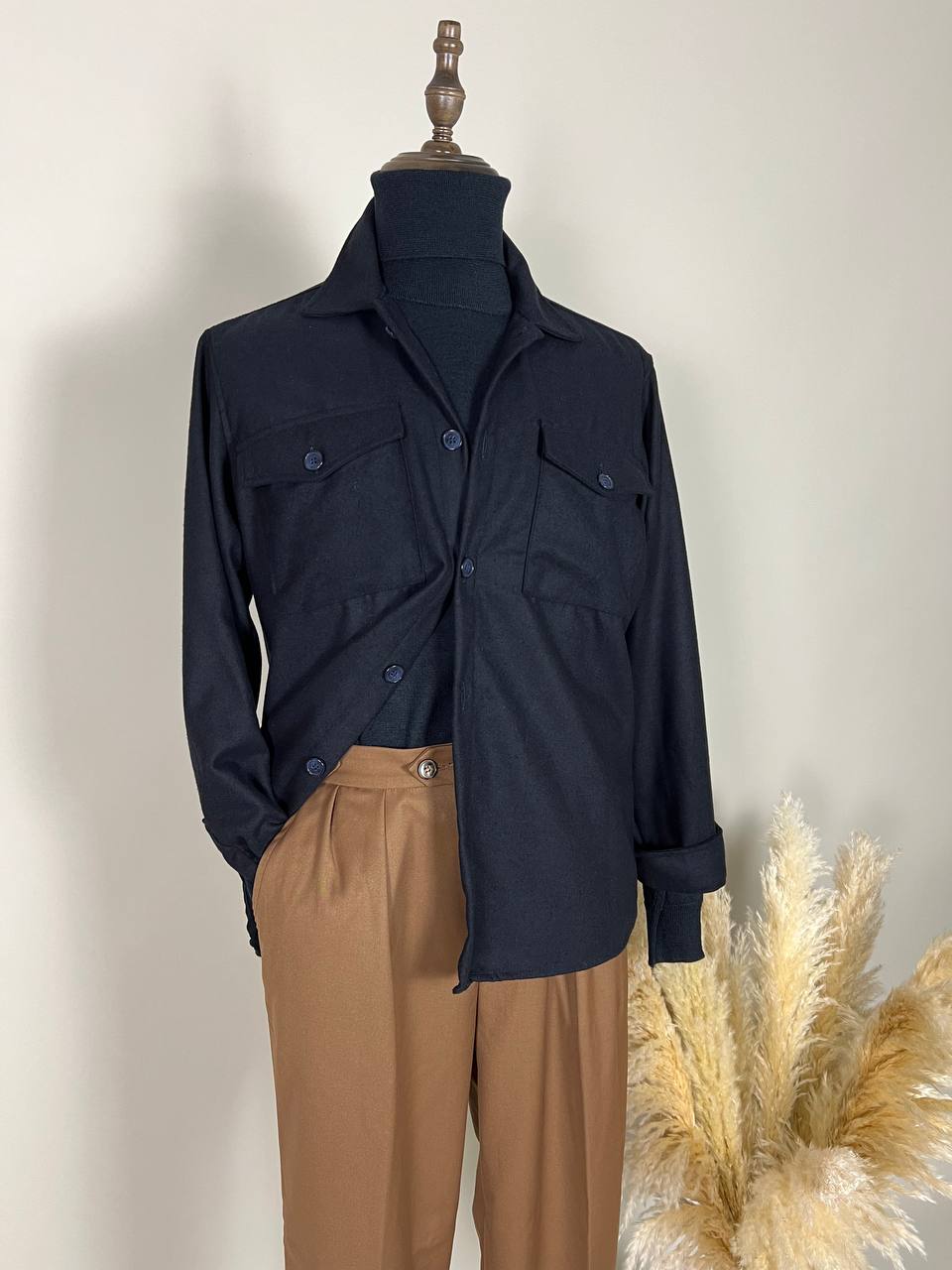 GIACCA CAMICIA BLU NAVY