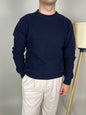 MAGLIONE A MAGLIA INGLESE BLU SCURO