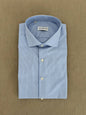 CAMICIA AZZURRA A RIGHE BIANCHE